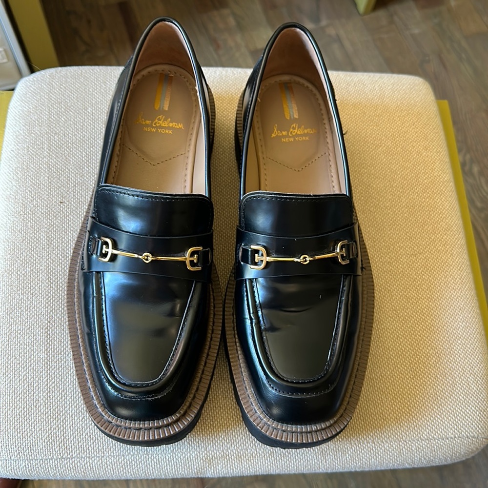 Y2K Sam Edelman Women’s 8 Laurs Lugs Sole Leather Horsebit Loafers Shoes
